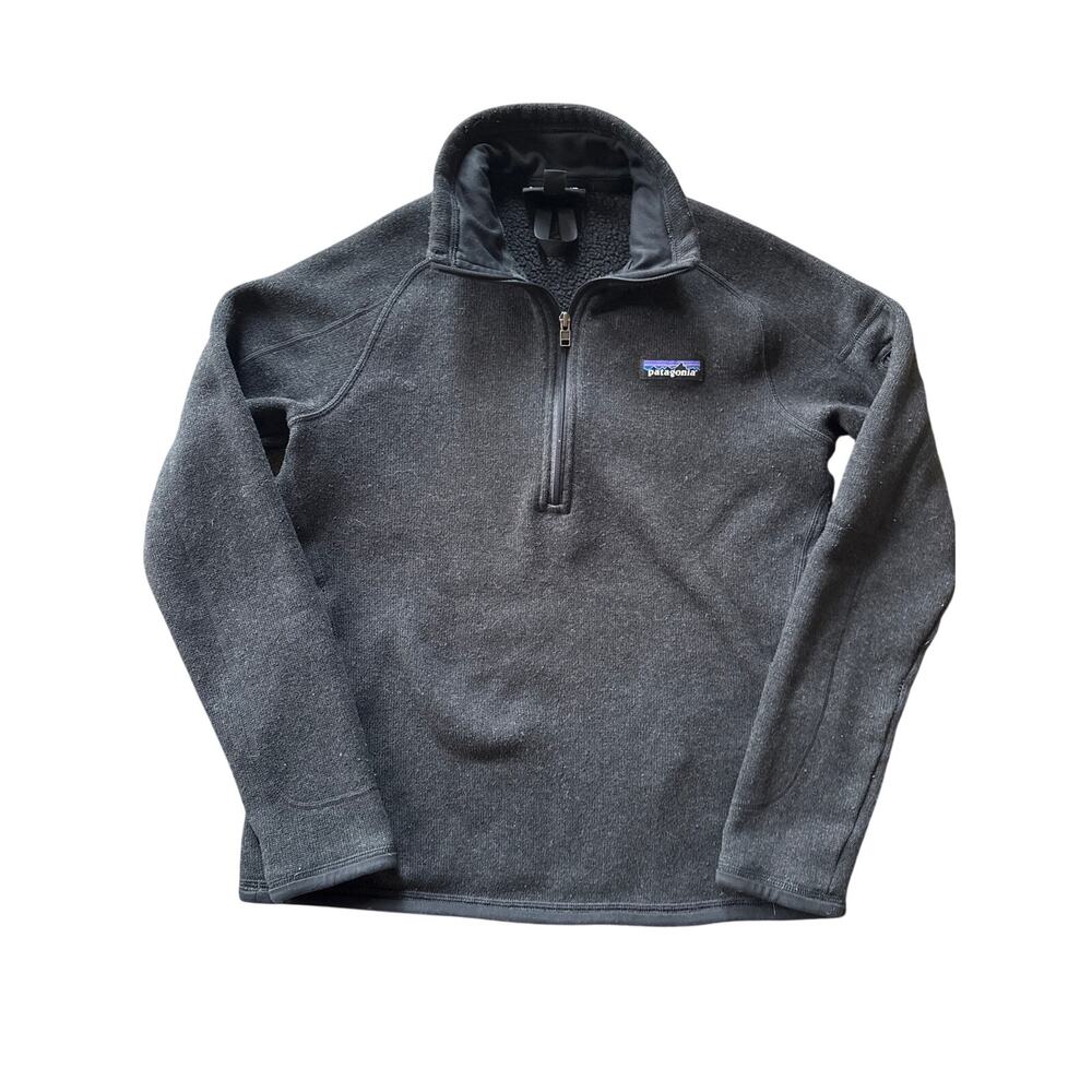 Patagonia Better Sweater Charcoal Quarter Zip Fleece Pullover Womens S
